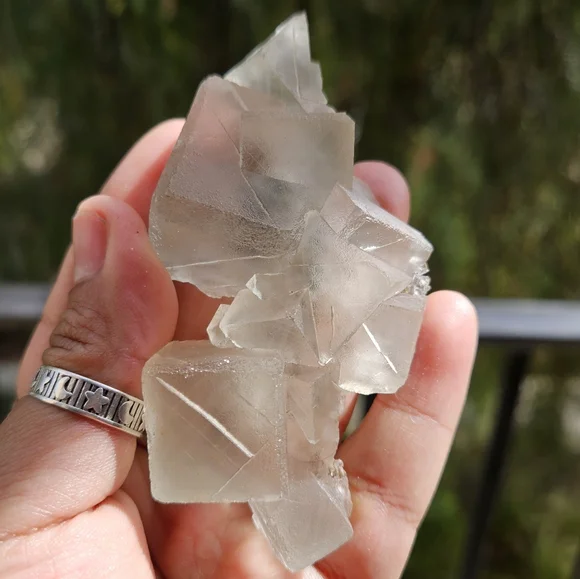Translucent Cubic Crystal Cluster - Chinese Fluorite - Picture 4 of 4